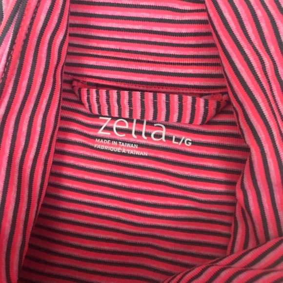 Zella Neon Pink Striped Jacket Size L - Picture 5 of 5